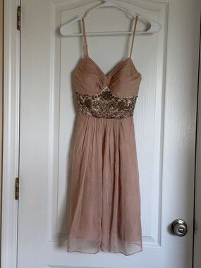 Forever New Embellished 100% Silk Mini/Cocktail Dress